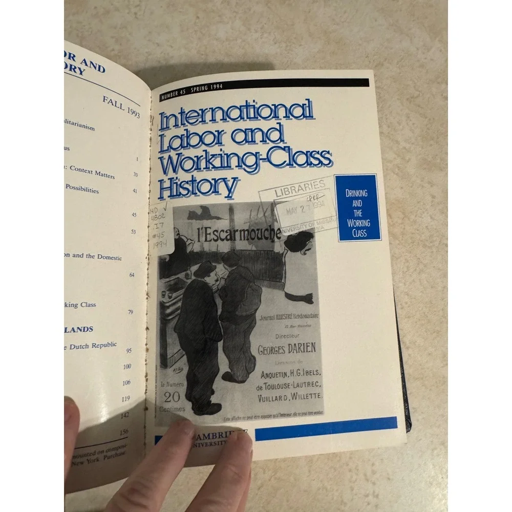 International Labor and Working-Class History Journal Bound Vol 43-45‎ 1993-1994